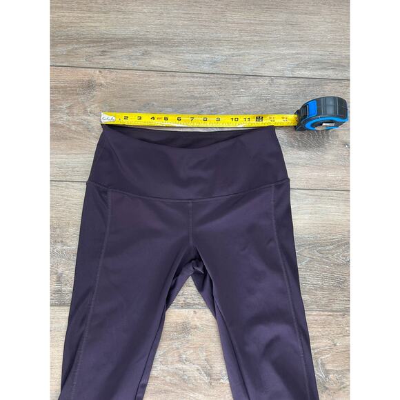 Tangerine Womens Leggings Size Small Plum Activewear Rib Trim Leggings - Picture 9 of 10